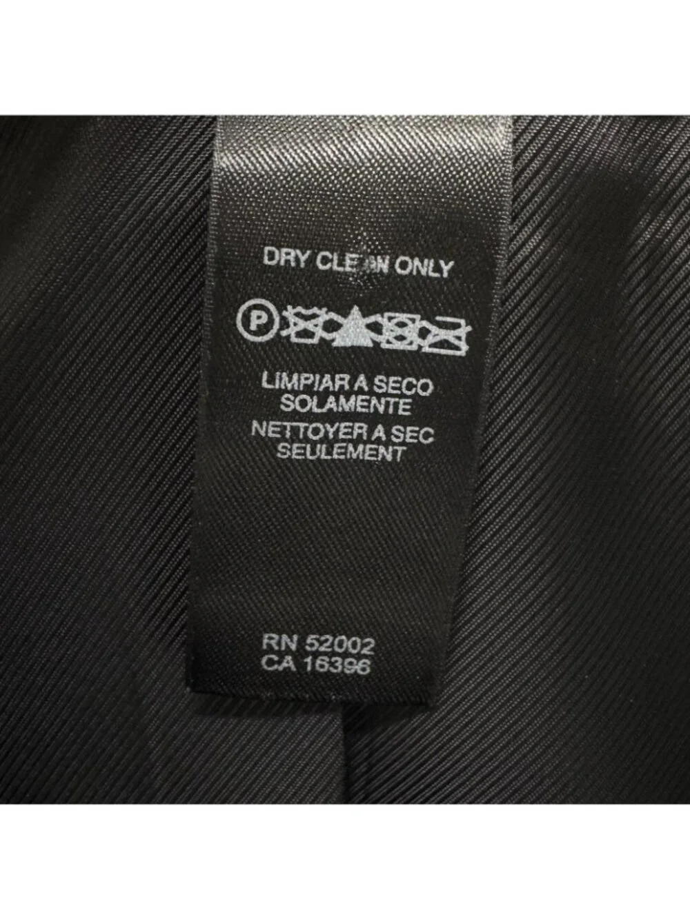 Claiborne Mens Modern Fit Suit 42L W34 L32 Black Pinstripe 2-Piece Set Polyester